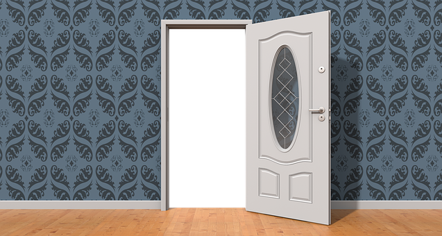 an installed door