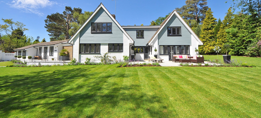 home with nice lawn